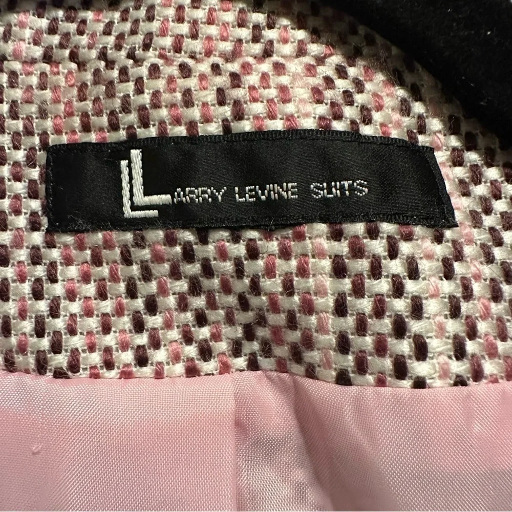 Larry Levine - Pink Tweed Jacket Size: Medium - Picture 5 of 6